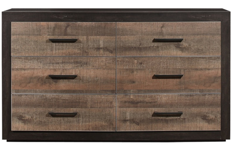 Homelegance Miter Dresser in Rustin Mahogany & Dark Ebony 1762-5