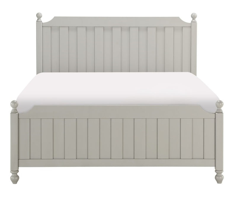 Homelegance Wellsummer Queen Panel Bed in Gray 1803GY-1*