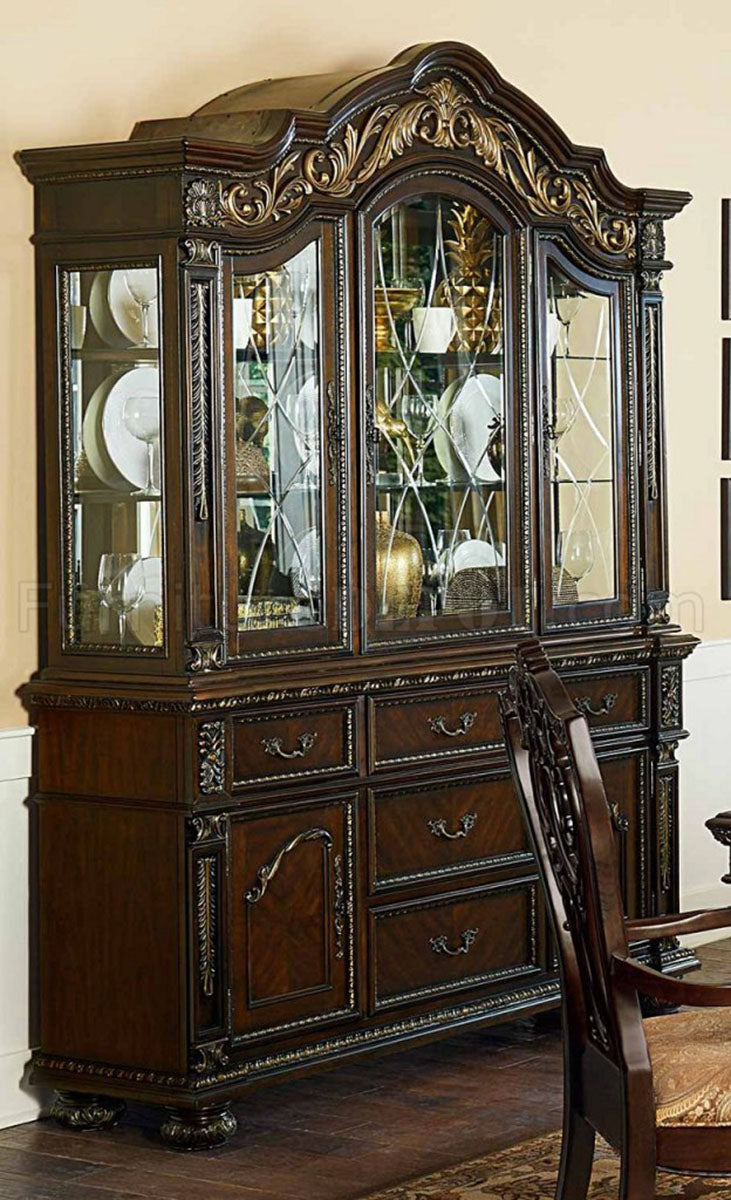 Homelegance Catalonia Buffet with Hutch in Cherry 1824-50-55