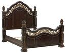 Homelegance Catalonia Queen Poster Bed in Cherry 1824-1