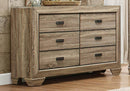 Homelegance Beechnut 6 Drawer Dresser in Natural 1904-5
