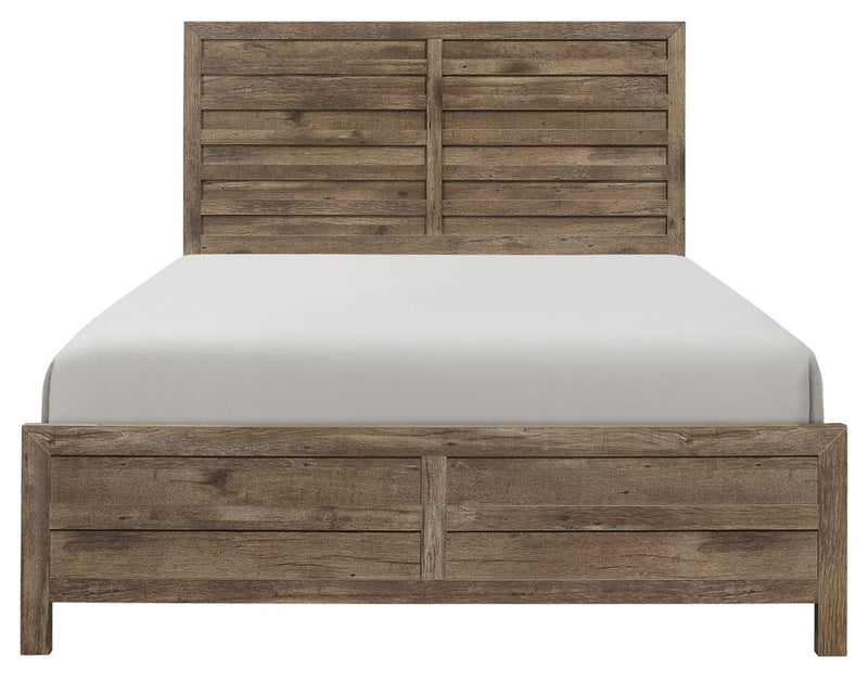 Homelegance Furniture Mandan Queen Panel Bed in Weathered Pine 1910-1*