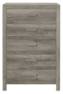 Homelegance Furniture Mandan 5 Drawer Chest in Weathered Gray 1910GY-9