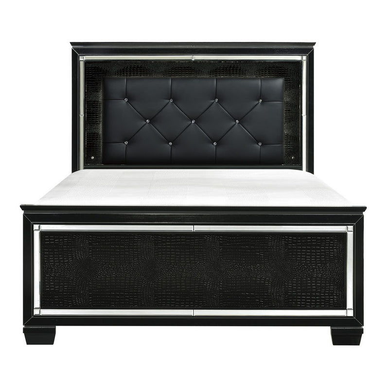 Homelegance Allura King Panel Bed in Black 1916KBK-1EK*