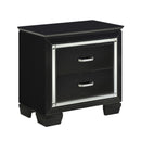 Homelegance Allura Nightstand in Black 1916BK-4