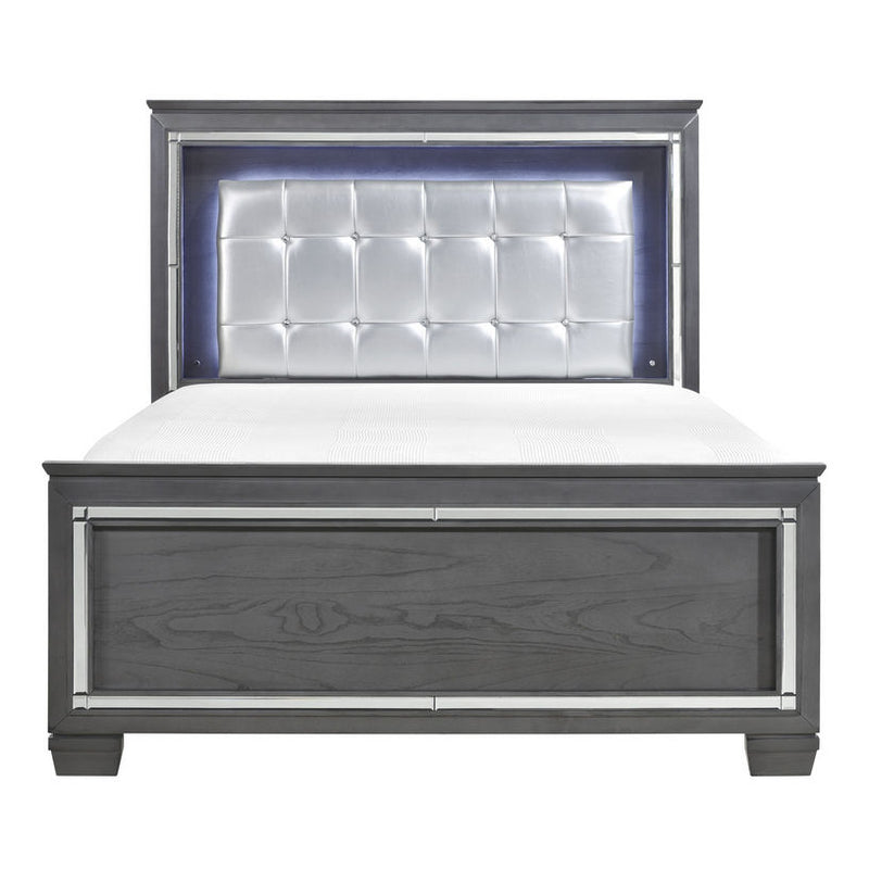 Homelegance Allura Queen Panel Bed in Gray 1916GY-1*
