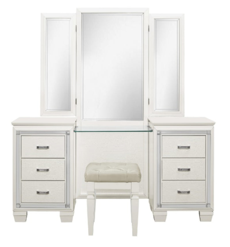 Homelegance Allura Vanity Dresser with Mirror in White 1916W-15*