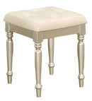 Homelegance Celandine Vanity Stool in Pearl/Silver 1928-14