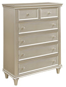 Homelegance Celandine 6 Drawer Chest in Silver 1928-9