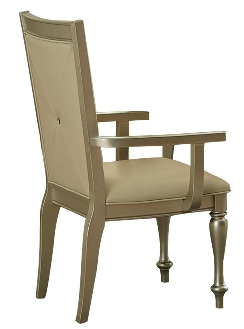 Homelegance Celandine Arm Chair in Silver (Set of 2)