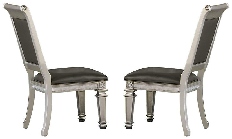 Homelegance Bevelle Side Chair in Silver (Set of 2) 1958S