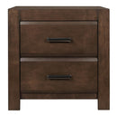 Homelegance Furniture Erwan 2 Drawer Nightstand in Dark Walnut 1961-4
