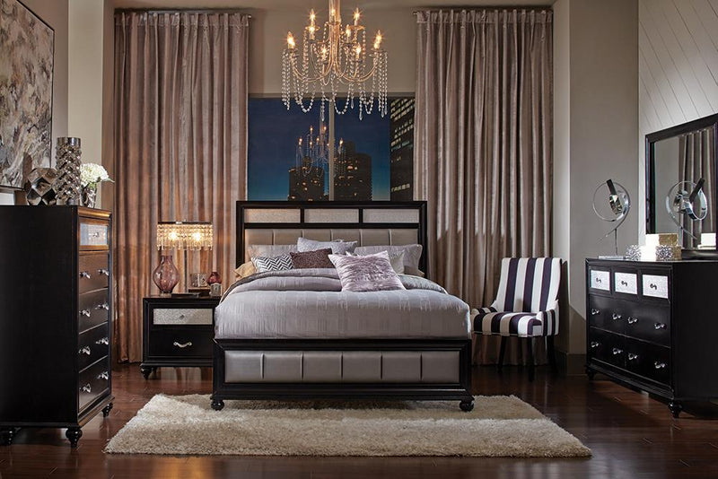 Barzini Transitional California King Four-Piece Bedroom Set