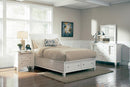 G201309KW-S4 Sandy Beach White California King Four-Piece Bedroom Set