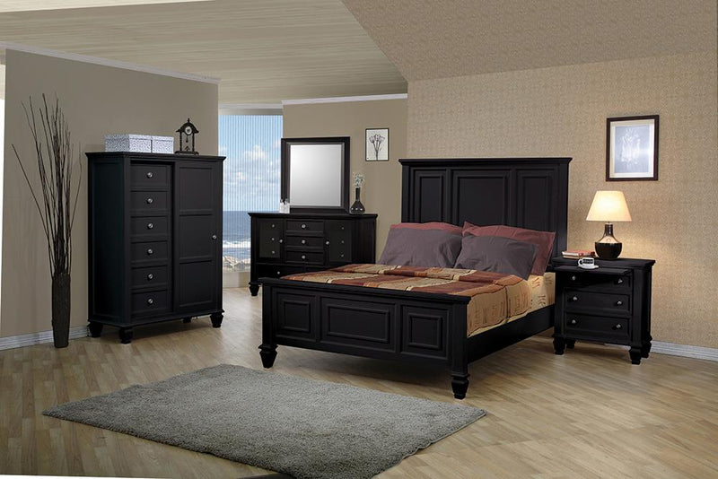 G201321KE-S4 Sandy Beach Black King Four-Piece Bedroom Set