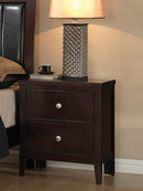 Carlton Cappuccino Two-Drawer Nightstand