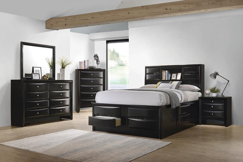 Briana Transitional Black Eastern King Four-Piece Bedroom Set