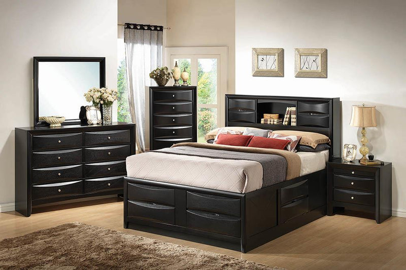 Briana Transitional Black Queen Bed