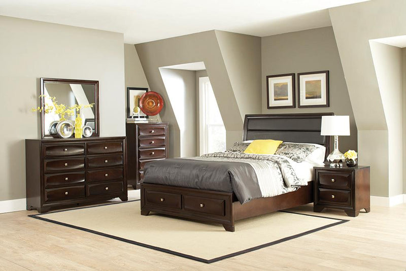Jaxson Transitional Cappuccino Eastern King Bed
