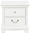 Homelegance Lucida 2 Drawer Nightstand in White 2039W-4