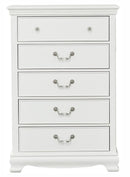 Homelegance Lucida 5 Drawer Chest in White 2039W-9