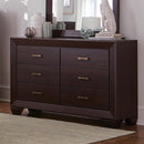 Fenbrook Dark Cocoa Six-Drawer Dresser