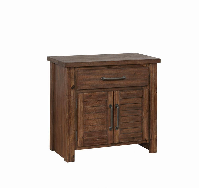 Sutter Creek Vintage Bourbon One-Drawer Nightstand With Two Doors