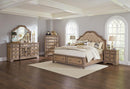 Ilana Traditional Antique Linen and Cream Queen Storage Bed Five-Piece Set