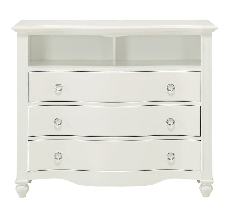 Homelegance Meghan 3 Drawer Media Chest in White 2058WH-11