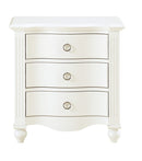 Homelegance Meghan 3 Drawer Nightstand in White 2058WH-4