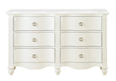 Homelegance Meghan 6 Drawer Dresser in White 2058WH-5