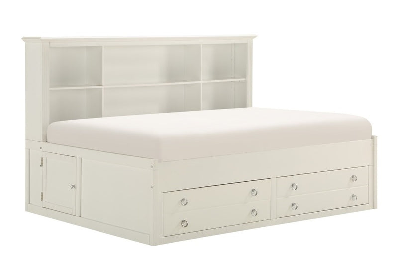 Homelegance Meghan Full Lounge Storage Bed in White 2058WHPRF-1*