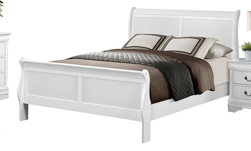 Homelegance Mayville Queen Sleigh Bed in White 2147W-1