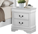 Homelegance Mayville 2 Drawer Nightstand in White 2147W-4