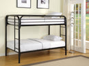 G2256 Contemporary Twin Black Metal Bunk Bed