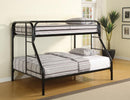 Morgan  Twin-over-Full Black Bunk Bed