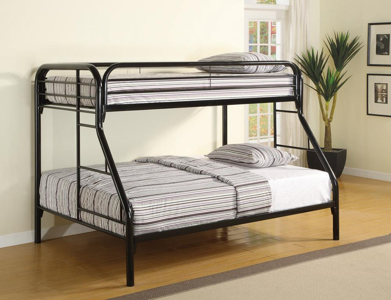 Morgan  Twin-over-Full Black Bunk Bed