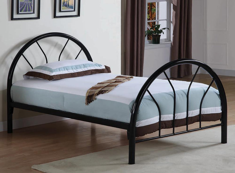 Transitional Black Twin Bed