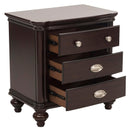 Homelegance Marston 3 Drawer Nightstand in Dark Cherry 2615DC-4