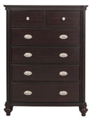 Homelegance Marston 5 Drawer Chest in Dark Cherry 2615DC-9