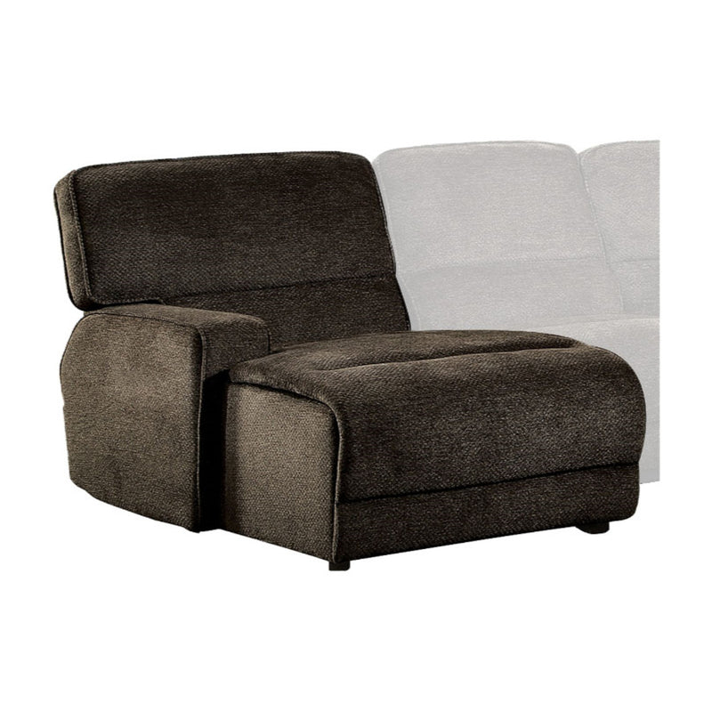 Homelegance Furniture Shreveport Left Side Chaise, Push Back Recliner in Brown 8238-LC