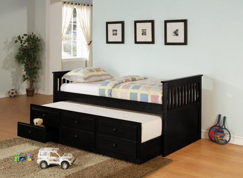 Transitional Black Twin Daybed