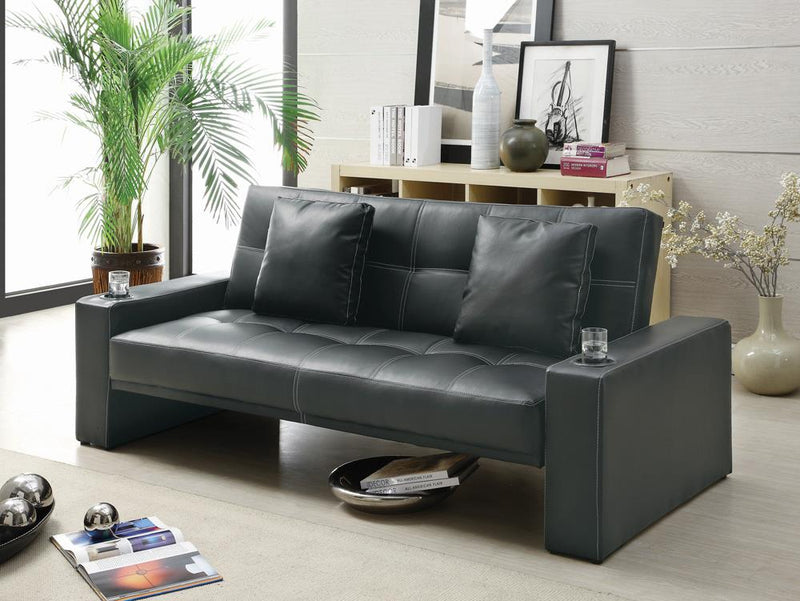 G300125 Contemporary Black Sofa Bed