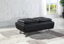 Dilleston Contemporary Black Ottoman