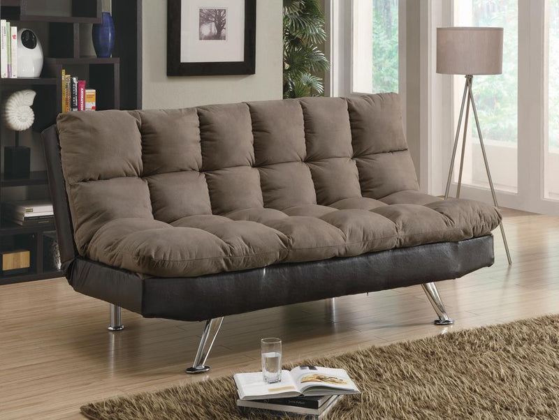 G300306 Casual Overstuffed Brown Sofa Bed