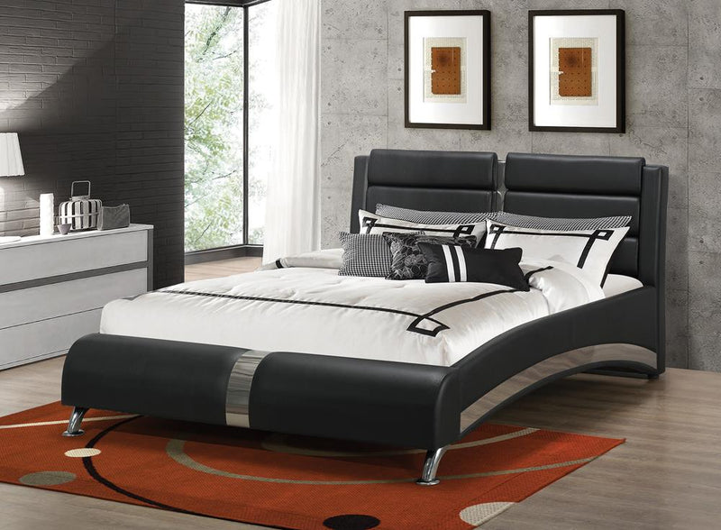 Havering Contemporary Black and White Upholstered California King Bed