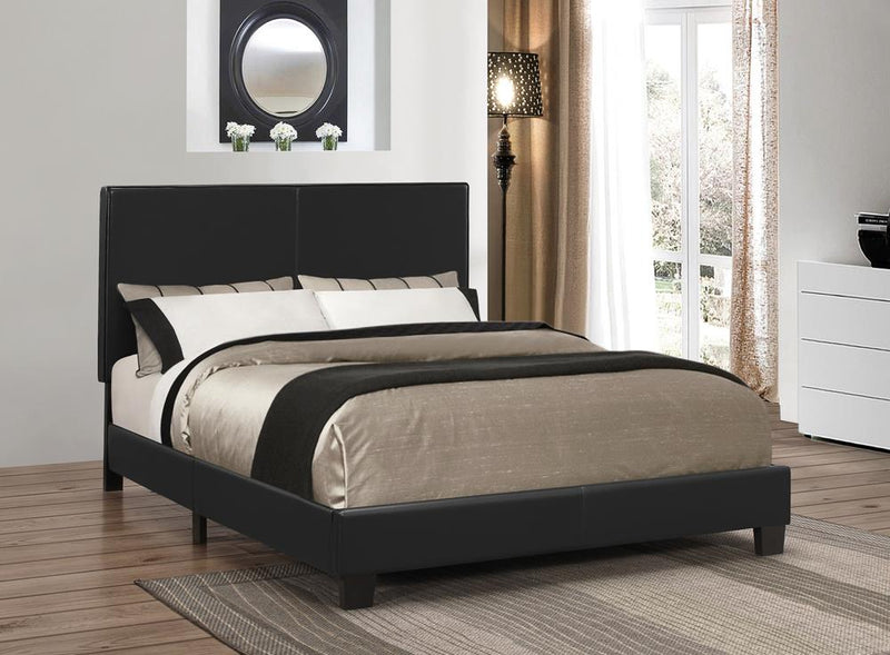 Mauve Upholstered Platform Black Twin Bed