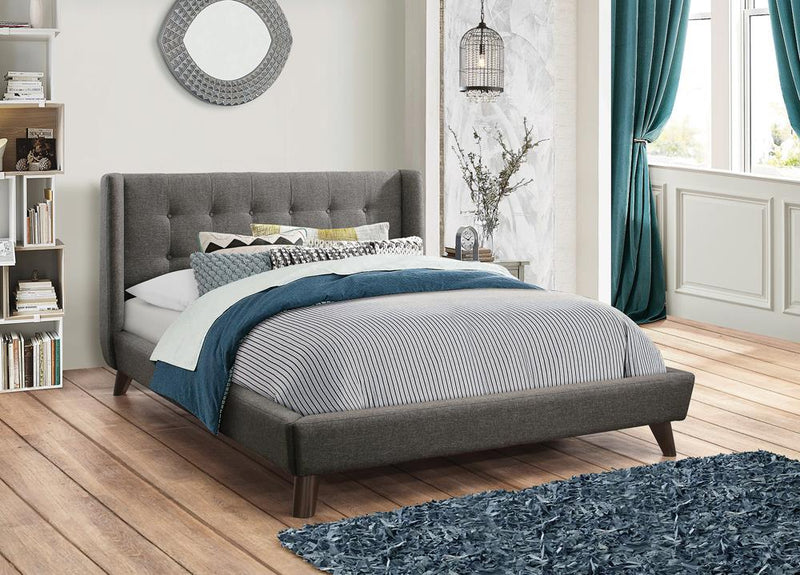 Carrington Grey Upholstered California King Bed