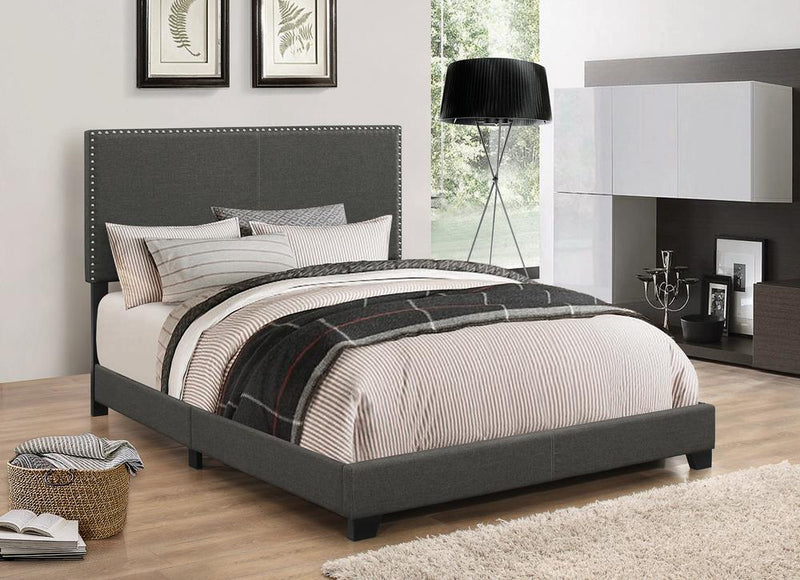 Boyd Upholstered Charcoal Full Bed