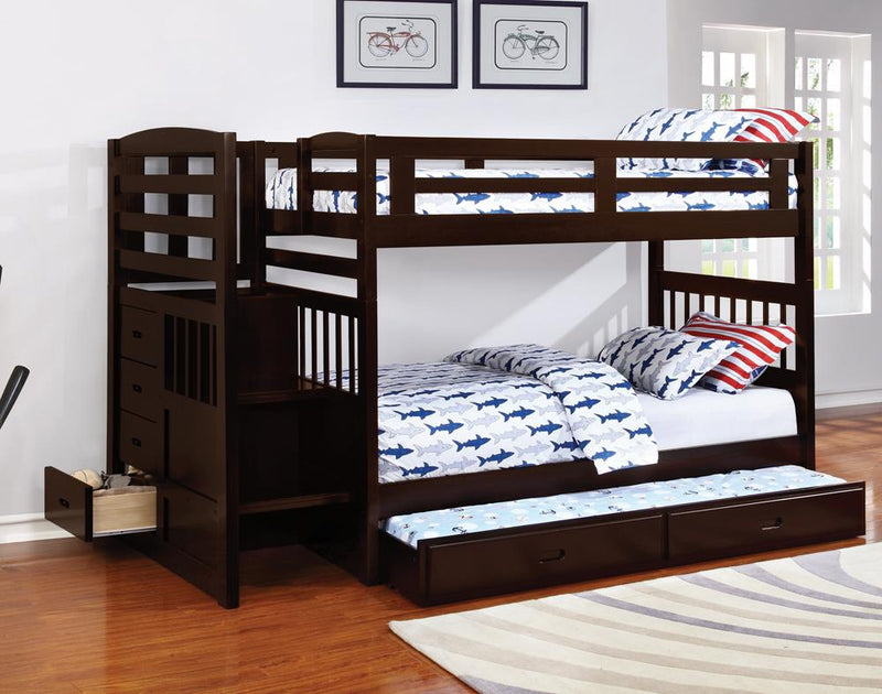 Dublin Traditional Cappuccino Twin-over-Twin Bunk Bed